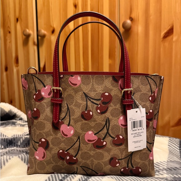 Coach Cherry Print Mollie 25 Handbag - Picture 2 of 7